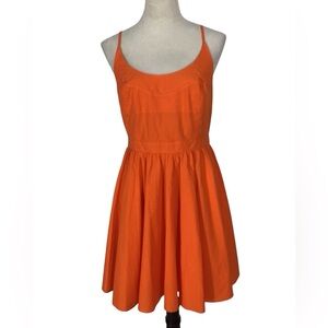 JUCCA Orange Fit And Flare Sundress Made In Italy Womens Size 42